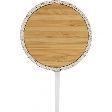 Logotrade advertising products photo of: Terrazzo 10W wireless bamboo charging pad